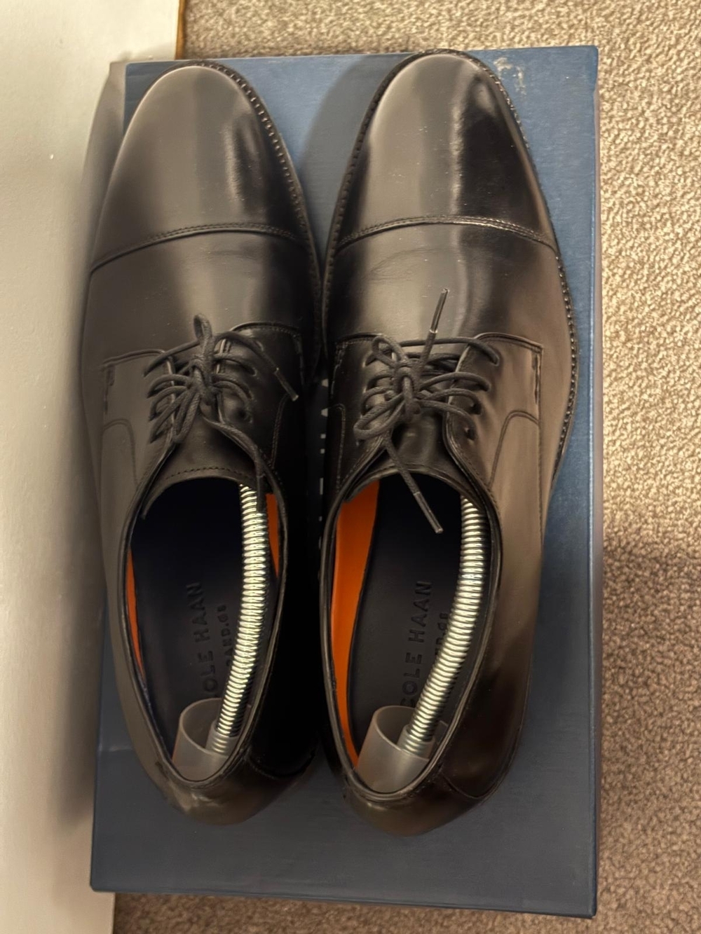 Cole Haan Mens Lenox Hill Cap Ox Sz 10 Black Shoes Business Office Career Formal